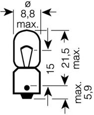 3893 OSRAM Bulb, indicator; Bulb, licence plate light; Bulb, tail light; Bulb, interior light; Bulb, boot interior light; Bulb, park-/position light; Bulb; Bulb, position-/outline lamp; Bulb, interior light; Bulb, reading light