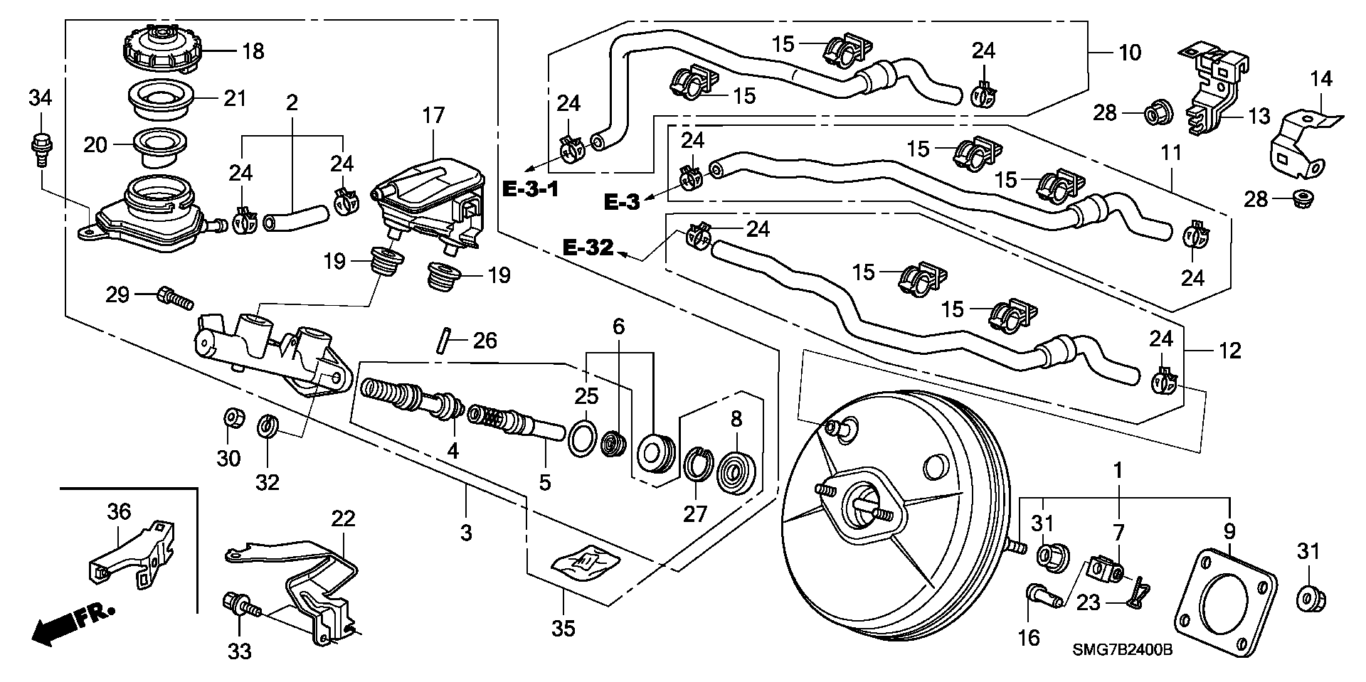 GENUINE HONDA OEM MASTER CYLINDER GASKET 46191-S2K-000