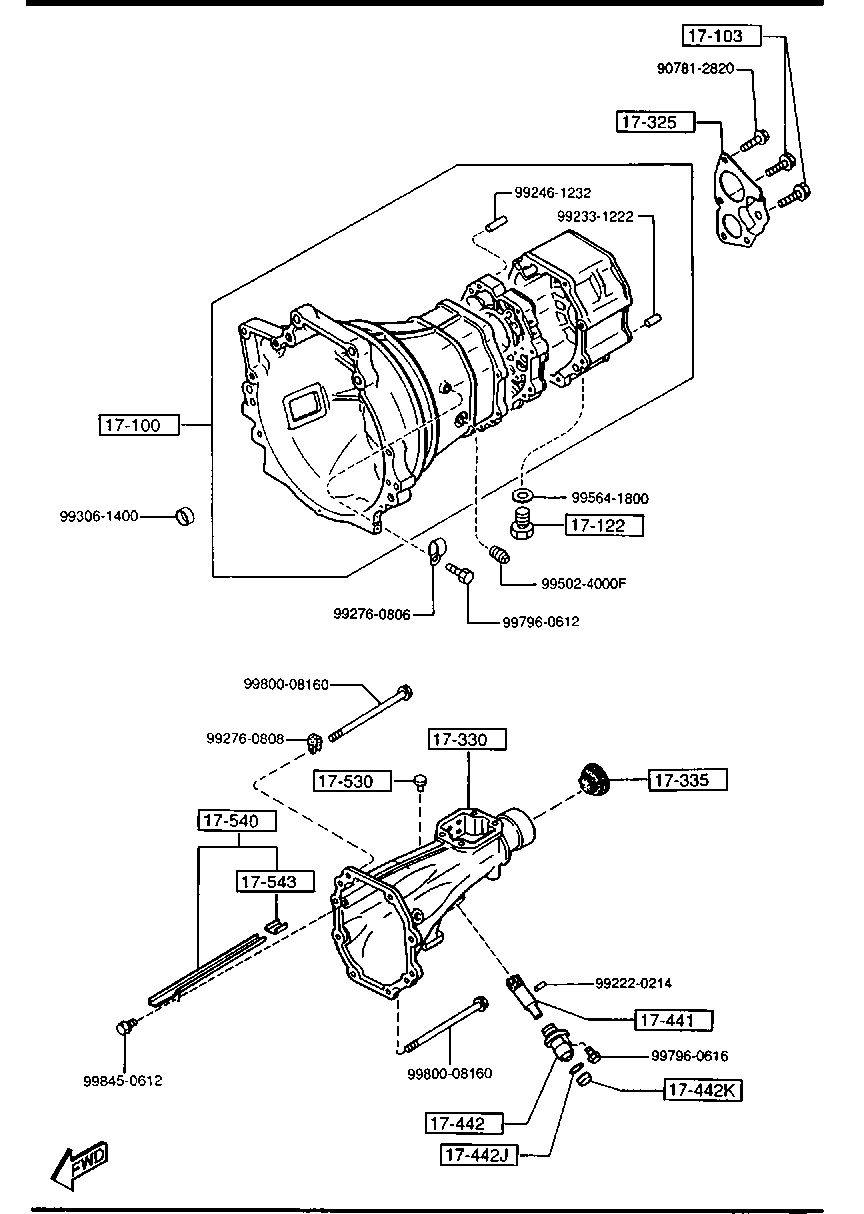 TRANSMISSION CASE (MANUAL) (2000CC) for Mazda B2000 B2000